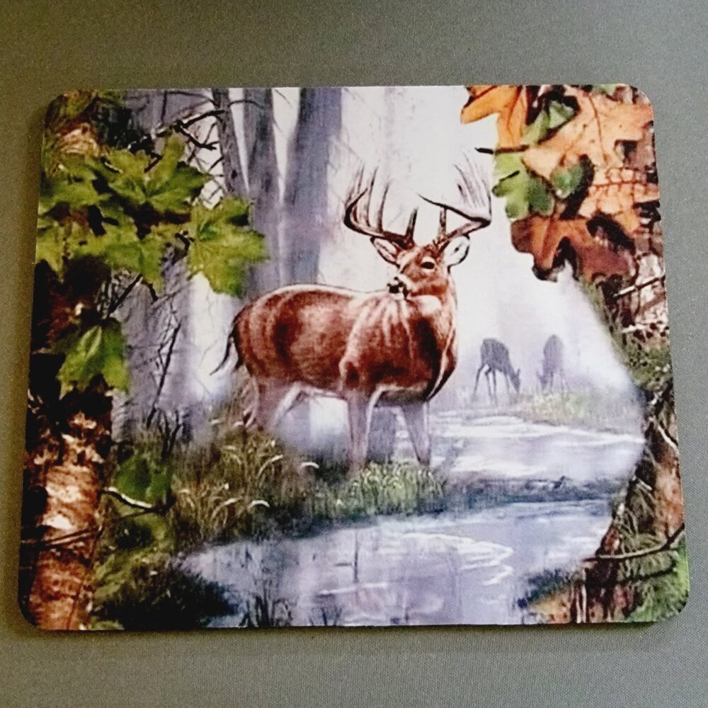 Camo Deer Wildlife Computer Non Slip Custom Mouse Pad